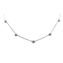 Load image into Gallery viewer, Stars (7) Necklace: Sterling Silver CZ Pave (NCH7/5STR) Necklaces athenadesigns Pave 
