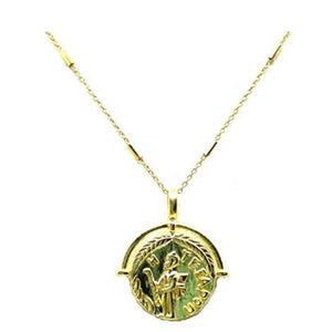 Coin Necklace Large in Gold Fill: (NCGP4CN/L) Necklaces athenadesigns 