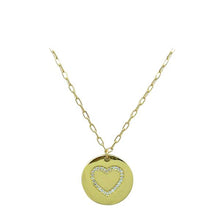 Load image into Gallery viewer, Heart CZ on 18kt Gold Fill isk Necklace (NGCP645HRT) Necklaces athenadesigns 
