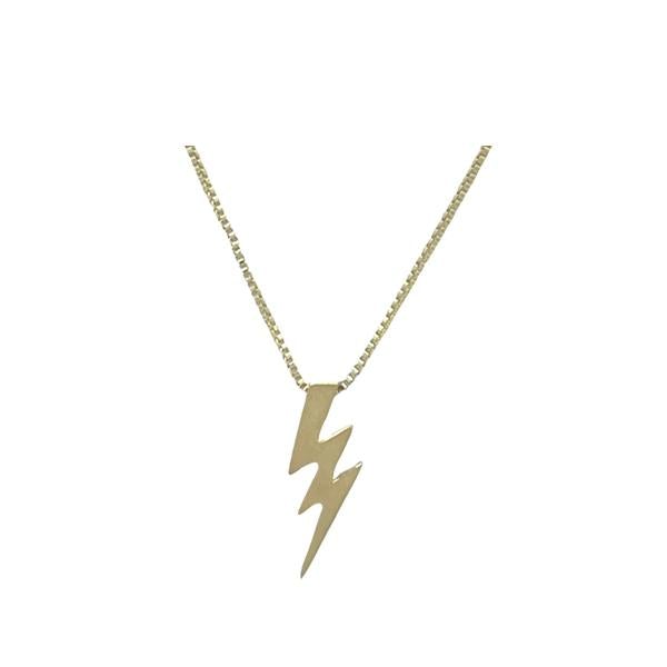 Charms: Small Lightening Bolt on Gold Fill Chain Necklace (NGCH40LTN) Necklaces athenadesigns 
