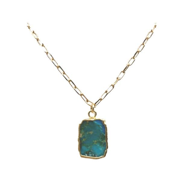 Electroform Pendant on Gold Fill Link Chain: Turquoise Necklaces athenadesigns 