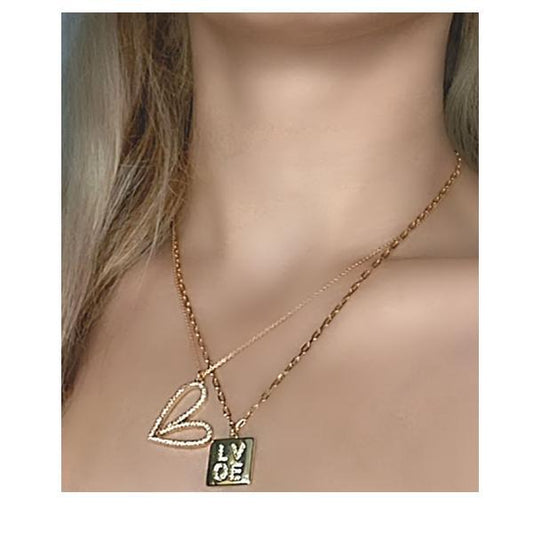 Heart: Sideways Micro Pave CZ: Gold Fill (NGCP654) Necklaces athenadesigns 