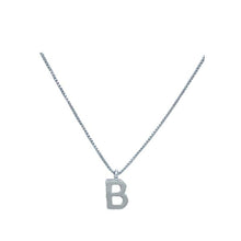 Load image into Gallery viewer, Link Chain With Initial: A-I: Gold Fill or Sterling Silver Chain (NGCP40_ or NCP40_) Necklaces athenadesigns Silver B 
