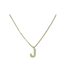 Load image into Gallery viewer, Link Chain With Initial: J-L: Gold Fill or Sterling Silver Chain (NGCP40_ or NCP40_) Necklaces athenadesigns Gold J 

