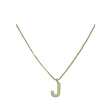 Load image into Gallery viewer, Link Chain With Initial: J-L: Gold Fill or Sterling Silver Chain (NGCP40_ or NCP40_) Necklaces athenadesigns Gold J 
