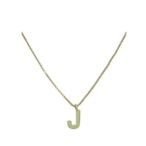 Link Chain With Initial: J-L: Gold Fill or Sterling Silver Chain (NGCP40_ or NCP40_) Necklaces athenadesigns Gold J 