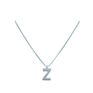 Link Chain With Initial: S-Z: Gold Fill or Sterling Silver Chain (NGCP40_ or NCP40_) Necklaces athenadesigns Silver Z 