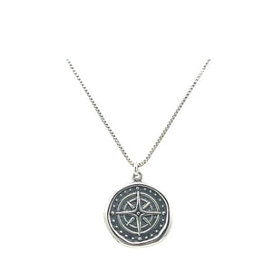 Sterling Silver Compass Necklace (NCP46CMPS) Necklaces athenadesigns 