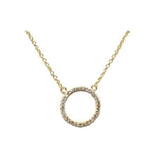 Load image into Gallery viewer, Micro Pave Open Circle: Gold Vermeil: (NCG4650) Also Rose Gold Necklaces athenadesigns 
