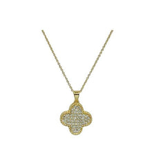 Load image into Gallery viewer, Pave Clover on Gold Fill Chain: (NCP48CLVR) Necklaces athenadesigns 
