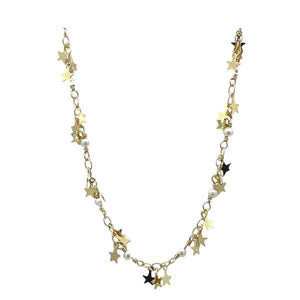 Pearl And Stars Cluster Necklace: 17" or 24" (NGC43STR) Necklaces athenadesigns 17" : NGC43STR 