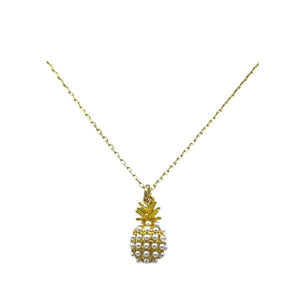 Pineapple With Pearl in 18kt Gold Fill Necklace (NGCH43PNPL) Necklaces athenadesigns 