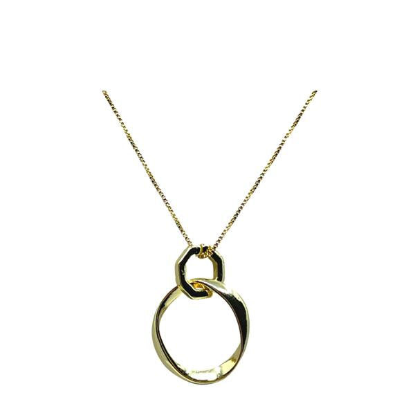 Circles: 'Twist' Shaped Link (NGCP46TWST) Necklaces athenadesigns 