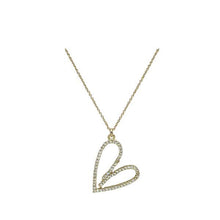 Load image into Gallery viewer, Heart: Sideways Micro Pave CZ: Gold Fill (NGCP654) Necklaces athenadesigns 
