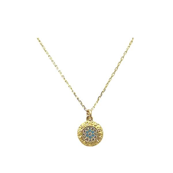 Small 24kt Gold Fill Micro Pave CZ Charm Necklace (NGCP4465) Necklaces athenadesigns 