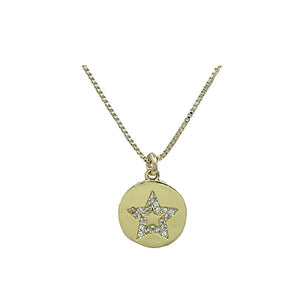 Charm: 14kt Gold Fill With CZ Star (NGCP4065ST) Necklaces athenadesigns 