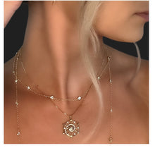 Load image into Gallery viewer, &#39;Starburst&#39; 18kt Gold Fill Pendant With CZ Accents (NGCP46465) Necklaces athenadesigns 
