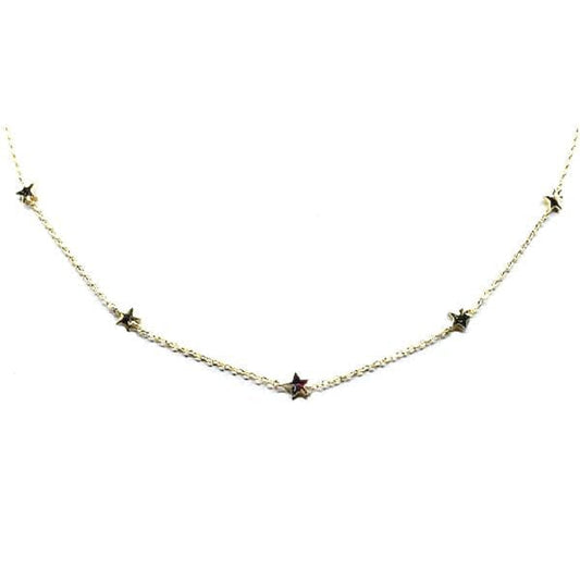 Stars (7)Necklace: Gold Vermeil also Pave (NGCH7/4STR) Necklaces athenadesigns 