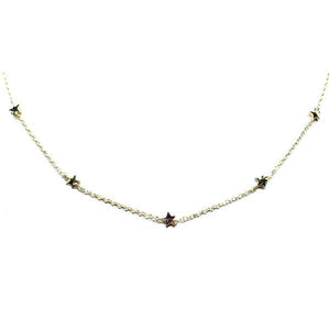 Stars (7)Necklace: Gold Vermeil also Pave (NGCH7/4STR) Necklaces athenadesigns 