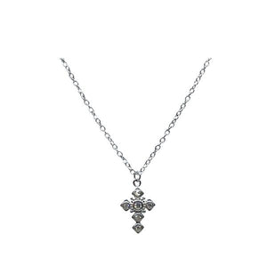 Charm: Small Sterling Cross with CZ : (NCH45CRS) Necklaces athenadesigns 