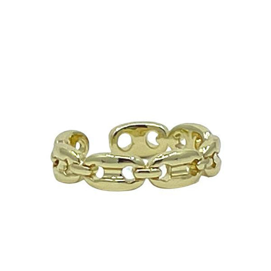 Adjustable Ring: Cuban Links:18kt Gold Fill (RG4880) Rings athenadesigns 