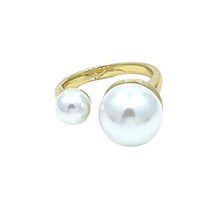 Load image into Gallery viewer, Adjustable Ring: 2 Freshwater Pearls (RG2/430) Rings athenadesigns 
