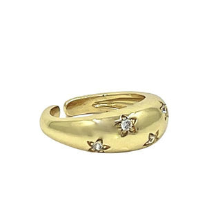 Adjustable Ring: 18kt Gold Fill With CZ Stars (RG4650) Rings athenadesigns 