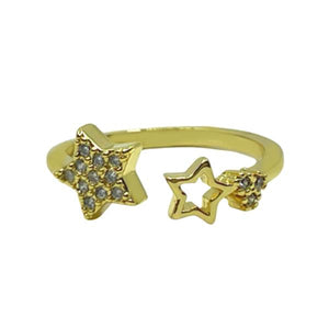 Adjustable Ring: Stars And Heart (RG450STRHRT) Rings athenadesigns 
