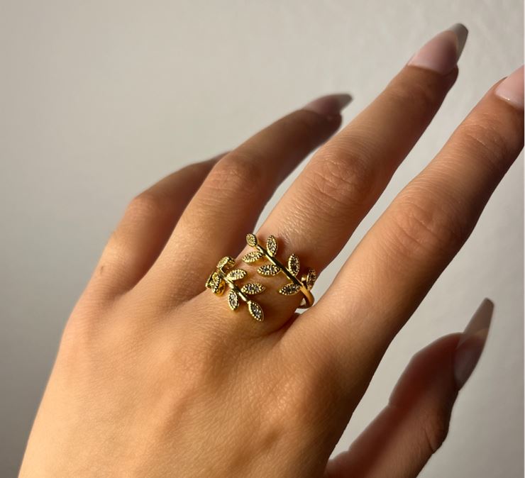 Adjustable Ring: 'Leaf' (RG45LEAF) Rings athenadesigns 