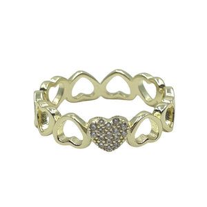 14kT Gold Vermeil Ring: Cut-Outs & 1 Pave: Available in Sizes 6-8 (RG4665/_) Rings athenadesigns 