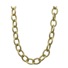 Load image into Gallery viewer, Textured Oval Link Necklace (NG4484) Necklaces athenadesigns 

