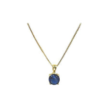 Load image into Gallery viewer, CZ &#39;Basket Set&#39; Necklace- Sapphire (NGCH465B) Necklaces athenadesigns 
