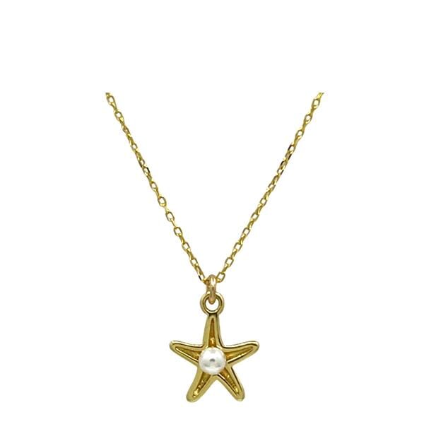 Starfish With Fresh Water Pearl Necklace (NGCH483STF) Necklaces athenadesigns 