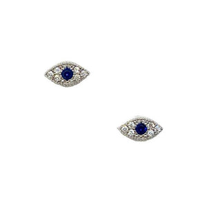 Evil Eye Micropave Stud: Sterling (ESP4058) Earrings athenadesigns 