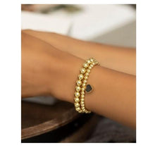 Load image into Gallery viewer, Beaded Bracelet: Gold Plated 8mm: (BG460/8) Bracelet athenadesigns 
