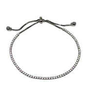 Load image into Gallery viewer, Sterling Silver Crystal Pull Bracelet with CZ&#39;s (BST4605): Also in Oxidized Sterling Bracelet athenadesigns Oxidized Sterling: BXT4605 
