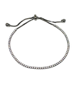 Sterling Silver Crystal Pull Bracelet with CZ's (BST4605): Also in Oxidized Sterling Bracelet athenadesigns Oxidized Sterling: BXT4605 