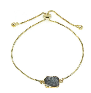 Electroform Stone Pull Bracelet: Dendrite Opal (PBT748DO) Also on Gunmetal Chain Bracelet athenadesigns Gold 