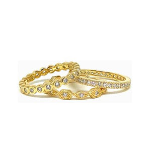 3 Stack Ring: Gold Vermeil (RG3/455) Rings athenadesigns 