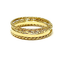 Load image into Gallery viewer, Four Stack Ring: Gold Vermeil (RG4/40_) Available in Sizes 6-8 Rings athenadesigns 
