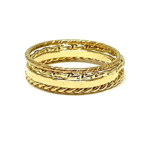 Four Stack Ring: Gold Vermeil: Available in Sizes 6-8 FACEBOOK athenadesigns 