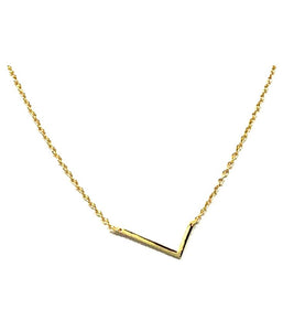 Initial Necklaces: Letters J-L: Sterling Silver & Gold Vermeil (NCH40J) Necklaces athenadesigns Gold L 