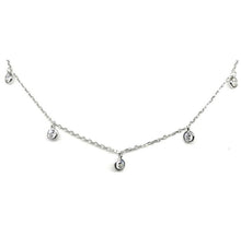 Load image into Gallery viewer, Crystal Chain Choker: Sterling Silver (NCH5460) Necklaces athenadesigns 
