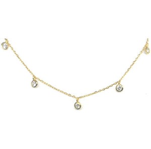 Crystal Chain Choker: Rose Gold Vermeil Also in Gold Vermeil FACEBOOK athenadesigns Finish: Gold (NGCH5460) 