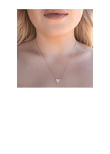 Load image into Gallery viewer, Small Heart Pave Necklace: Rose Gold Vermeil: (NSC45HRT/S) Available in Gold Vermeil Necklaces athenadesigns 
